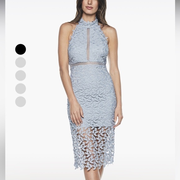Bardot GEMMA HALTER DRESS IN DUSTY BLUE - Picture 1 of 9